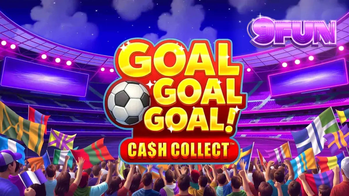 Interface do jogo Goal Goal Goal: Cash Collect com elementos de futebol